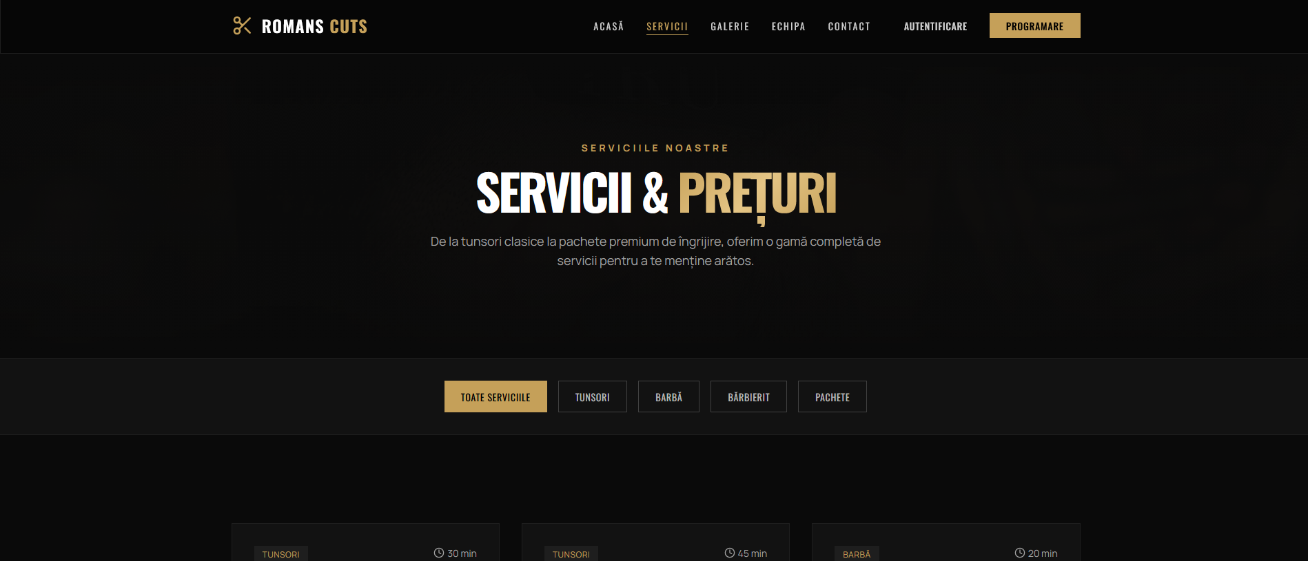 Preview servicii Romans Cuts